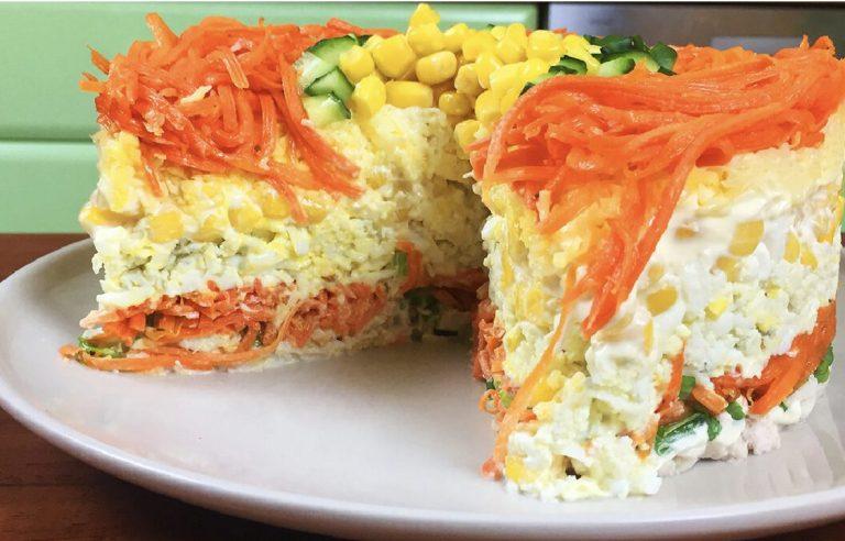 Салат з морквою по-корейськи та куркою на Новий рік