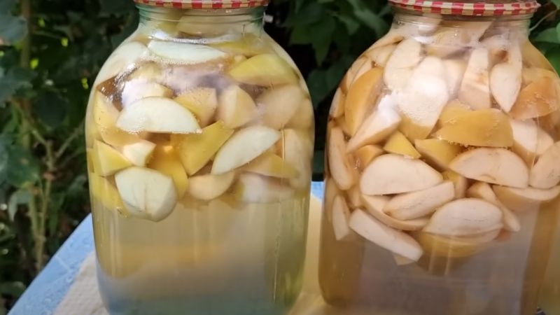 Компот із яблук на зиму: без стерилізації