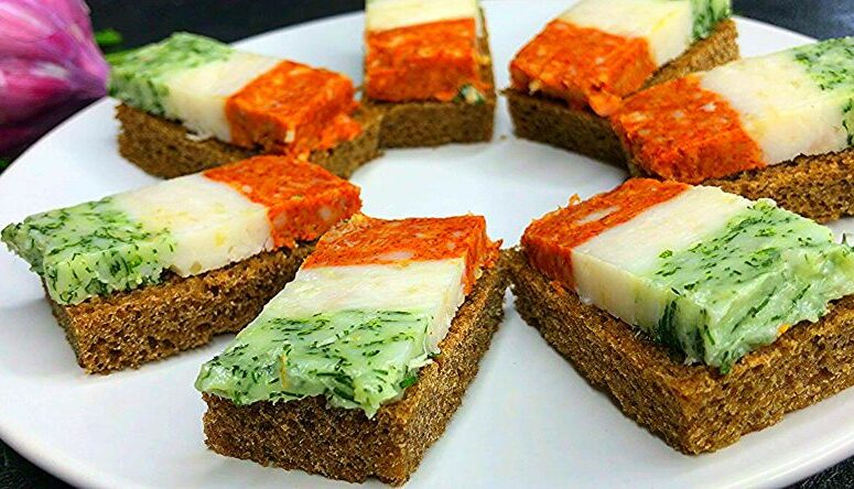 Як приготувати триколірне сало