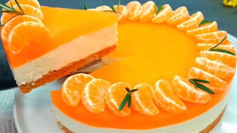 Мандариновий десерт без випічки